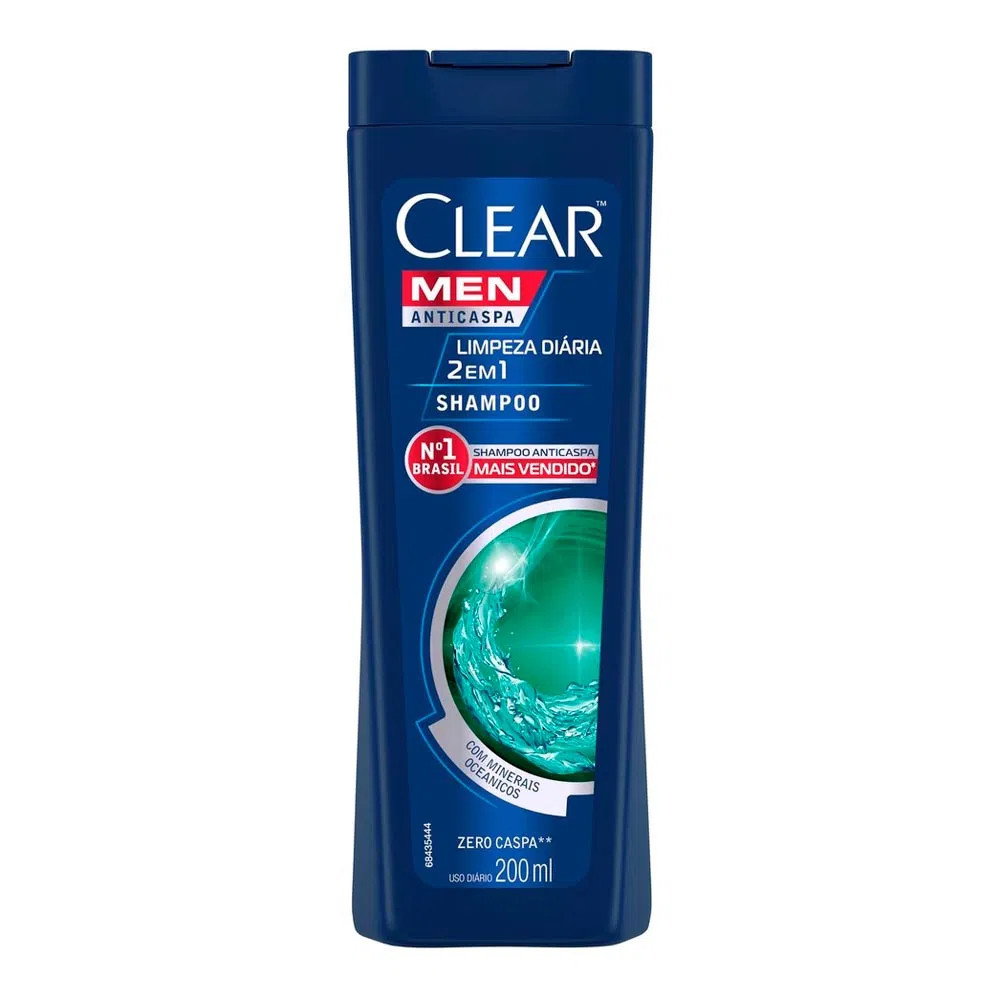 SHAMPOO CLEAR MEN 2EM1 LIMPEZA DIARIA 200ML