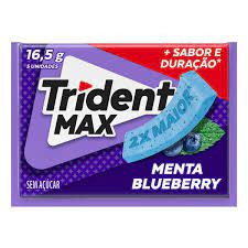 CHICLETE TRIDENT MAX MENTA BLUEBERRY 16G
