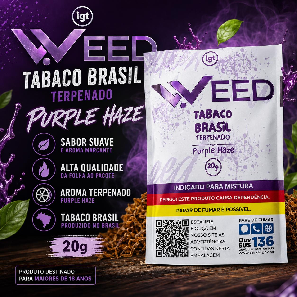 TABACO VEED PURPLE HASE 20G