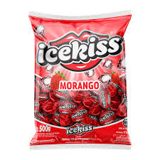 BALA ICEKISS MORANGO 500G