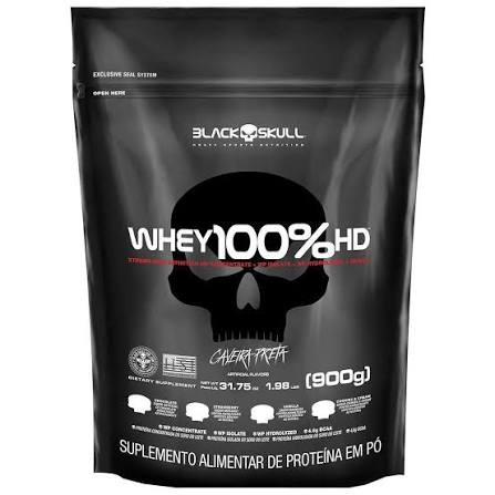 Whey 100% Hd Chocolate Refil Black Skull 900g