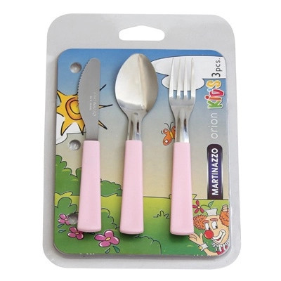 JOGO TALHERES INFATIL ROSA MARTINAZZO C/3UN