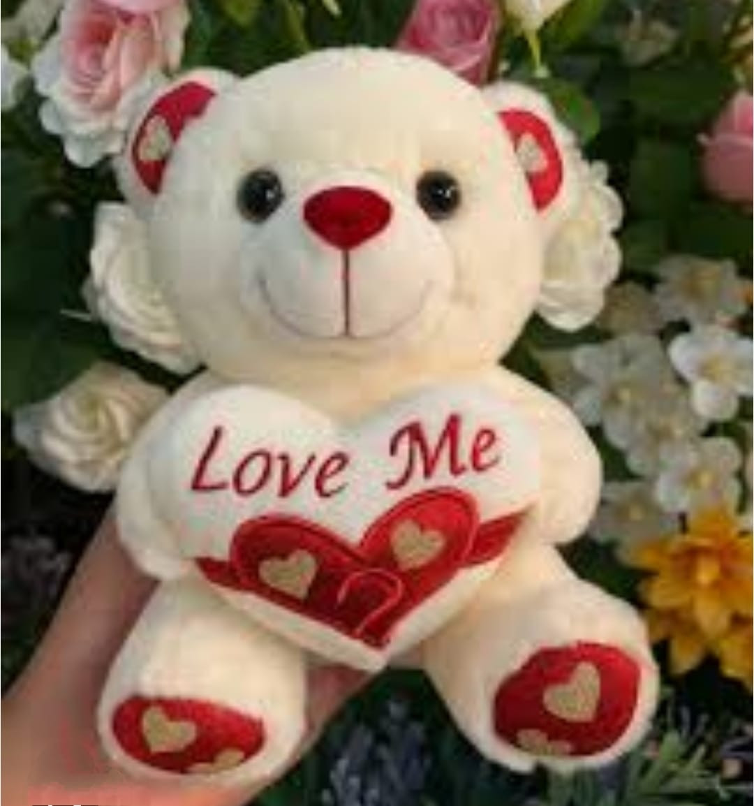 BRINQUEDO URSO DE PELÚCIA 20CM LOVE ME