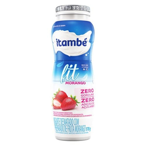 Iogurte Itambé Fit Morango Garrafa 170g
