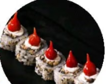 URAMAKI GRELHADO E PIMENTA BIQUINHO