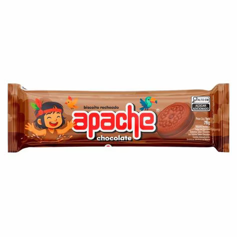 BISC RECHEADO APACHE CHOCOLATE 76G