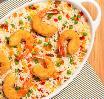 Arroz a Grega com Camarão