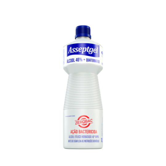ALCOOL ASSEPTGEL ZEROBAC CRISTAL 1L