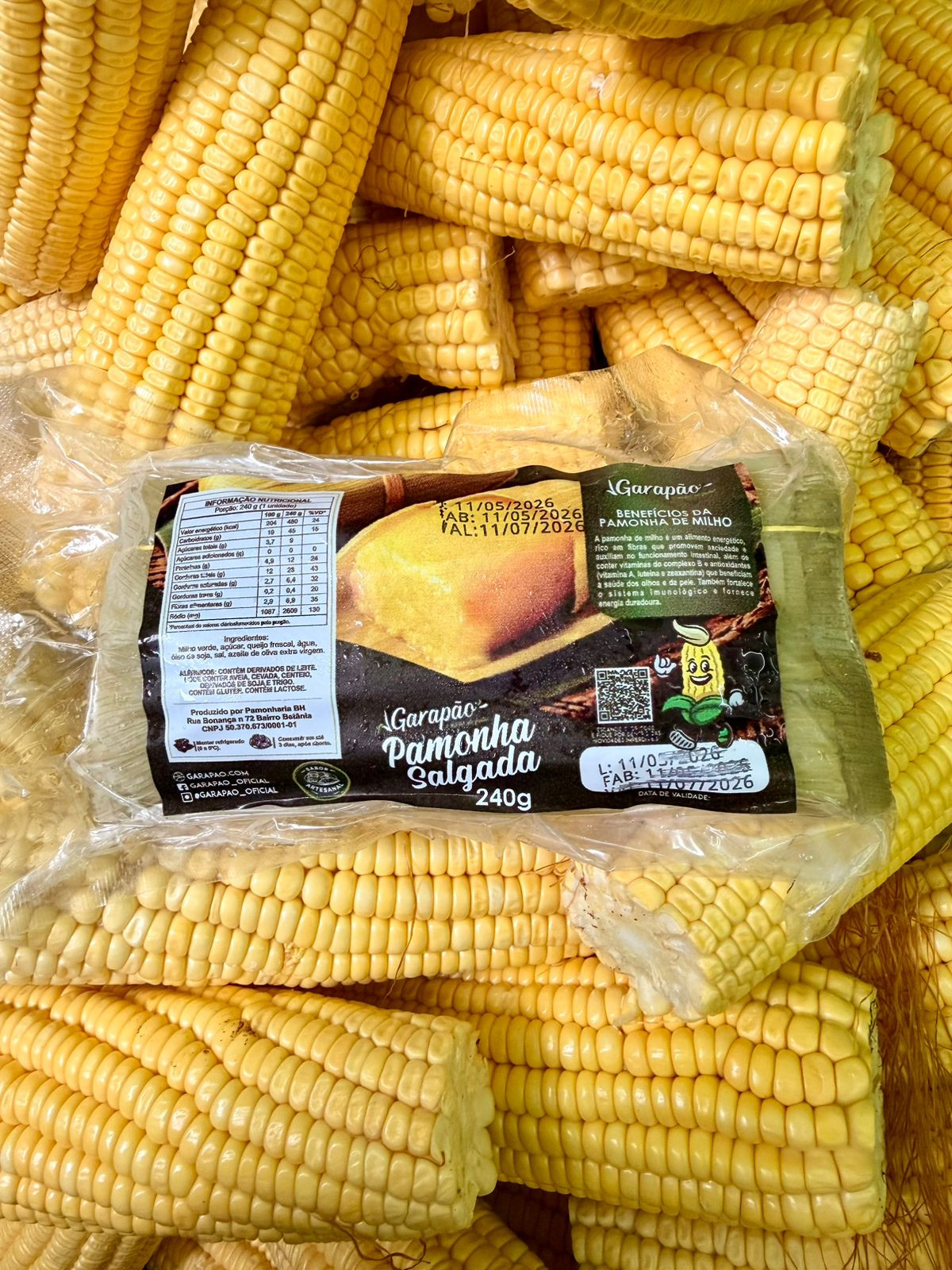PAMONHA SALGADA COM QUEIJO - PACOTE 35 UND