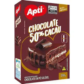 Chocolate em po Soluvel 50 Cacau (Apti) 200g