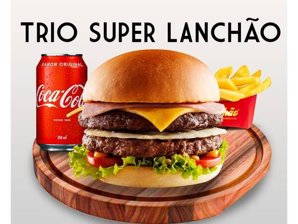 Combo Super Lanchão - Duplo Completo + Fritas + Refri ou Suco