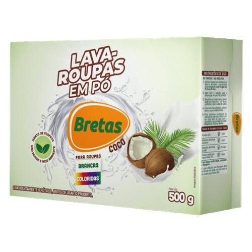 Lava Roupas em Pó de Coco Bretas 500g