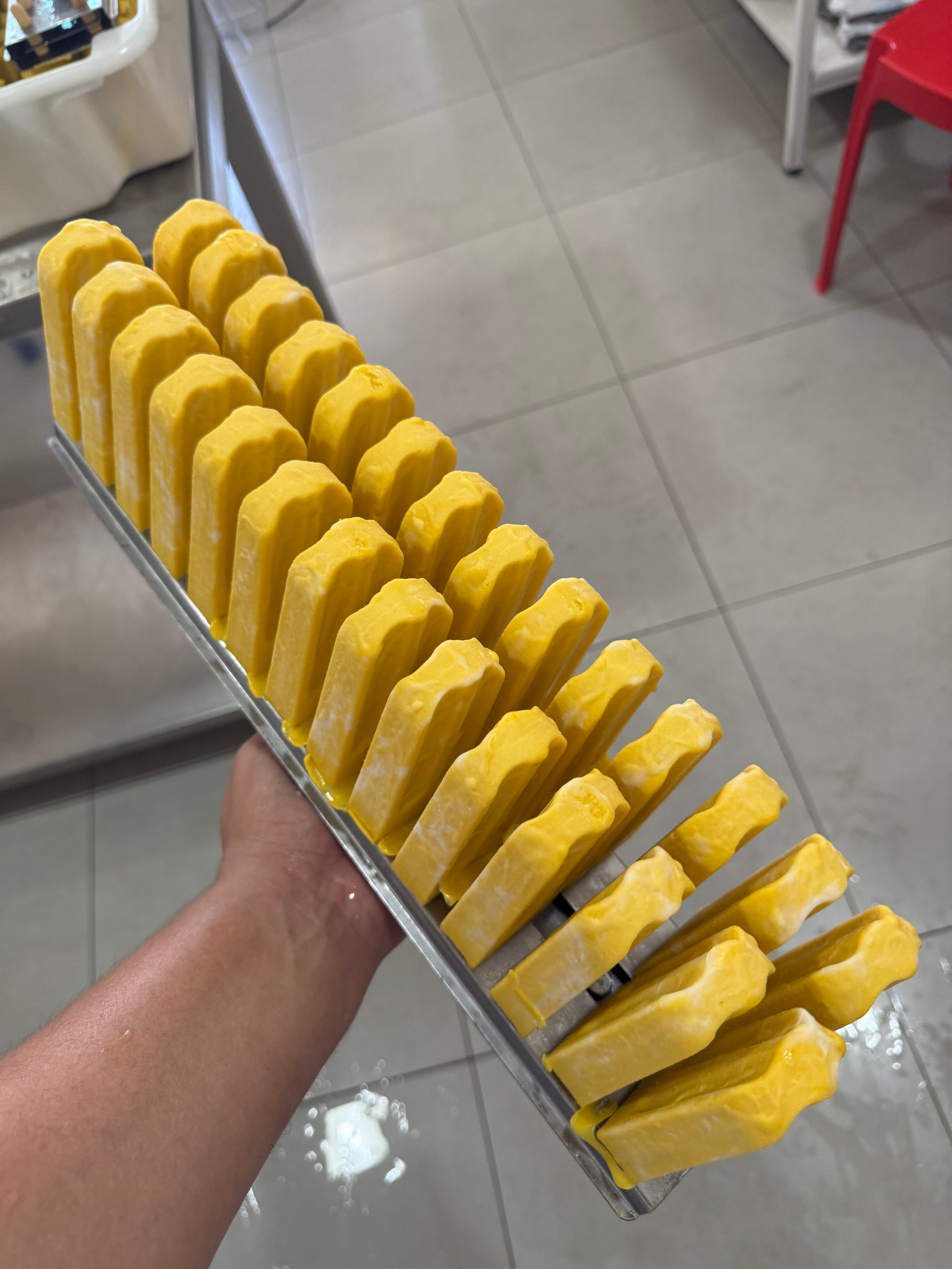 Picolé sabor mousse de maracujá
