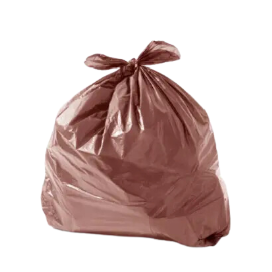 SACO LIXO ECO 60L MARROM 50X70X0,04 C/100