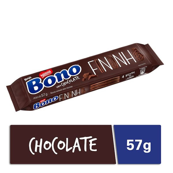 Biscoito Chocolate Fininho Bono 57g