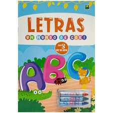 LIVRO PARA COLORIR UM MUNDO DE COR LETRAS