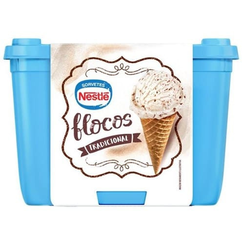 Sorvete de Flocos Tradicional Nestlé Pote 1,5l
