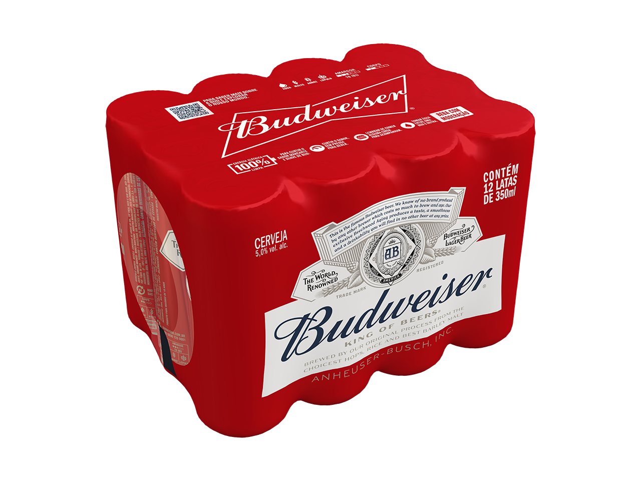 Budweiser 350ml - Fardo de 12 unidades