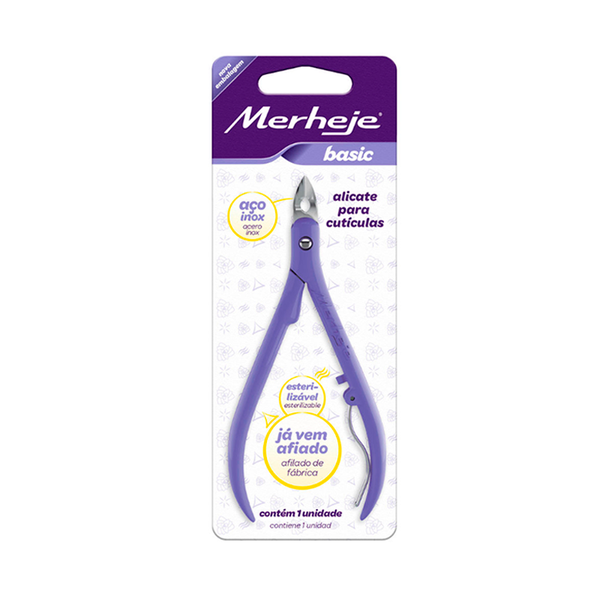 ALICATE P/ CUTICULAS MERHEJE LILAS