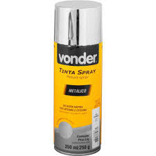 Tinta Spray Cromado Metálico 350ml/250g - Vonder