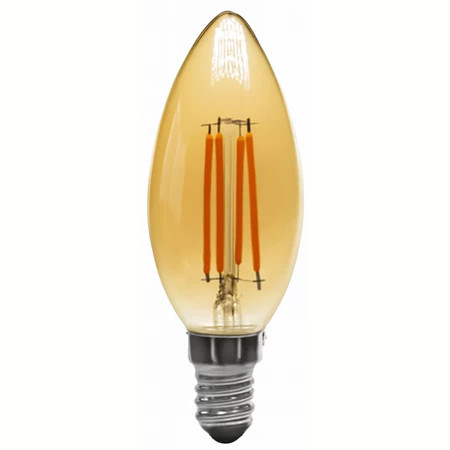 Lampada Filamento Led Vela Balão 4W Bivolt E14 