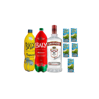 Vodka Smirnoff 1,75l + 1 Baly+ 5 Gelo 