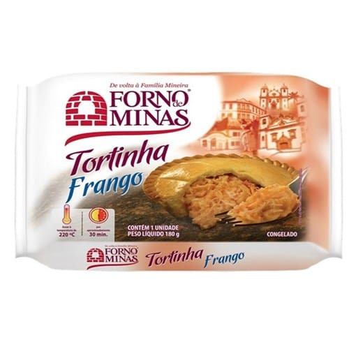 Tortinha Congelada Forno de Minas Frango Requeijão Embalagem 180g
