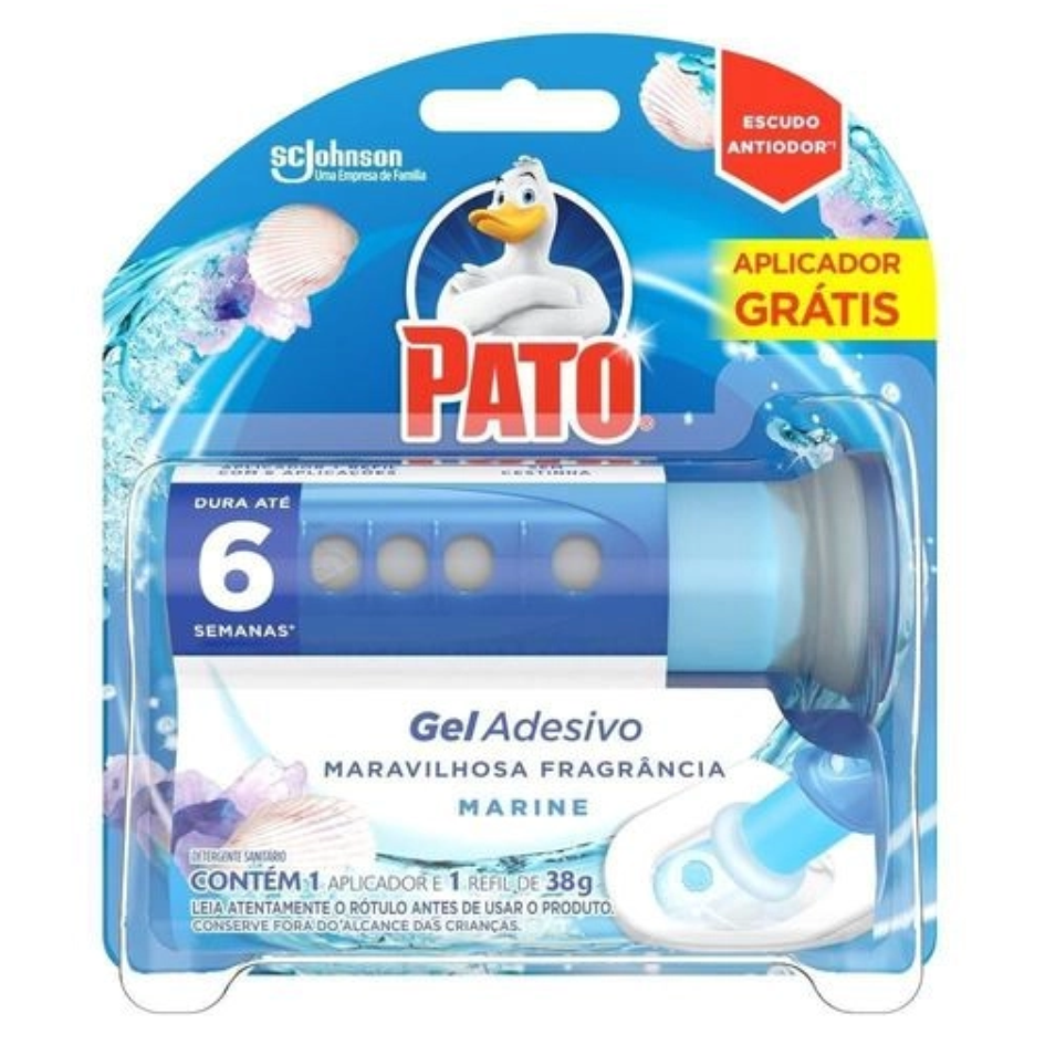 GEL ADESIVO P/ SANITARIO PATO MARINE C/6 APLIC