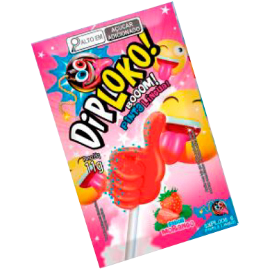 DIP LOKO BOOOM LIKE PINTA LINGUA MORANGO 11G