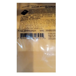 MOLHO DE QUEIJO SABOR CHEDDAR JUNIOR POUCH - 1,1Kg