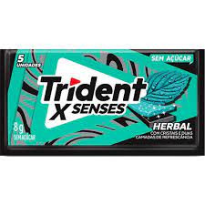 CHICLETE TRIDENT X SENSES HERBAL 8G