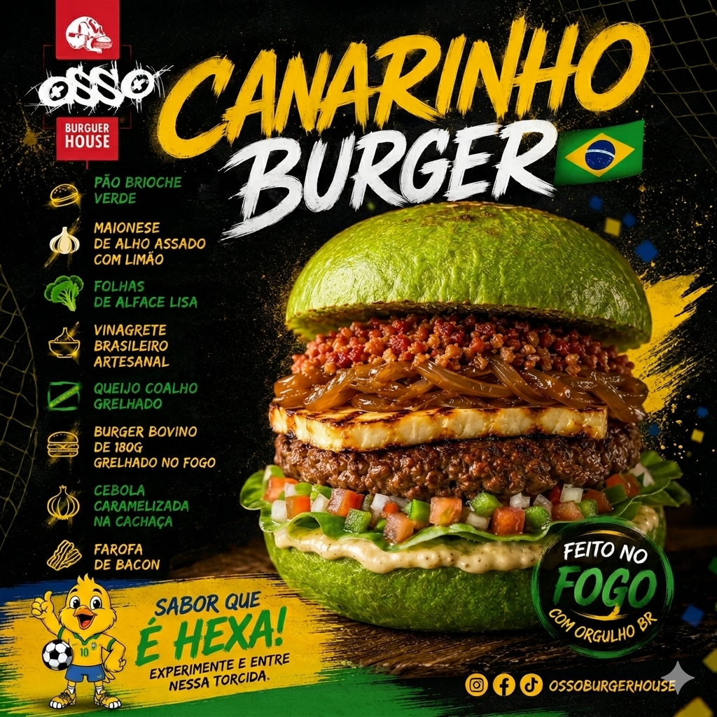 Especial do mês - Canarinho Burger 🇧🇷