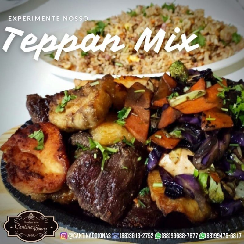 TEPPAN MIX(FILE/PEIXE/FRANGO) p/ 2