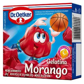 Gelatina Morango (Dr. Oetker) 20g