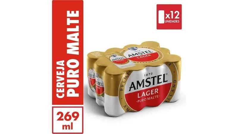 CERVEJA AMSTEL LT 269ML PACK 12 UN