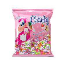 Pirulitos Chamby iogurte de morango, abacaxi e pêssego 150g