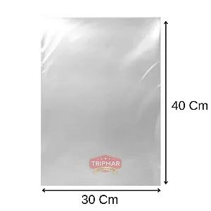 SACO PLASTICO TRANSPARENTE 30X40CM C/25UN