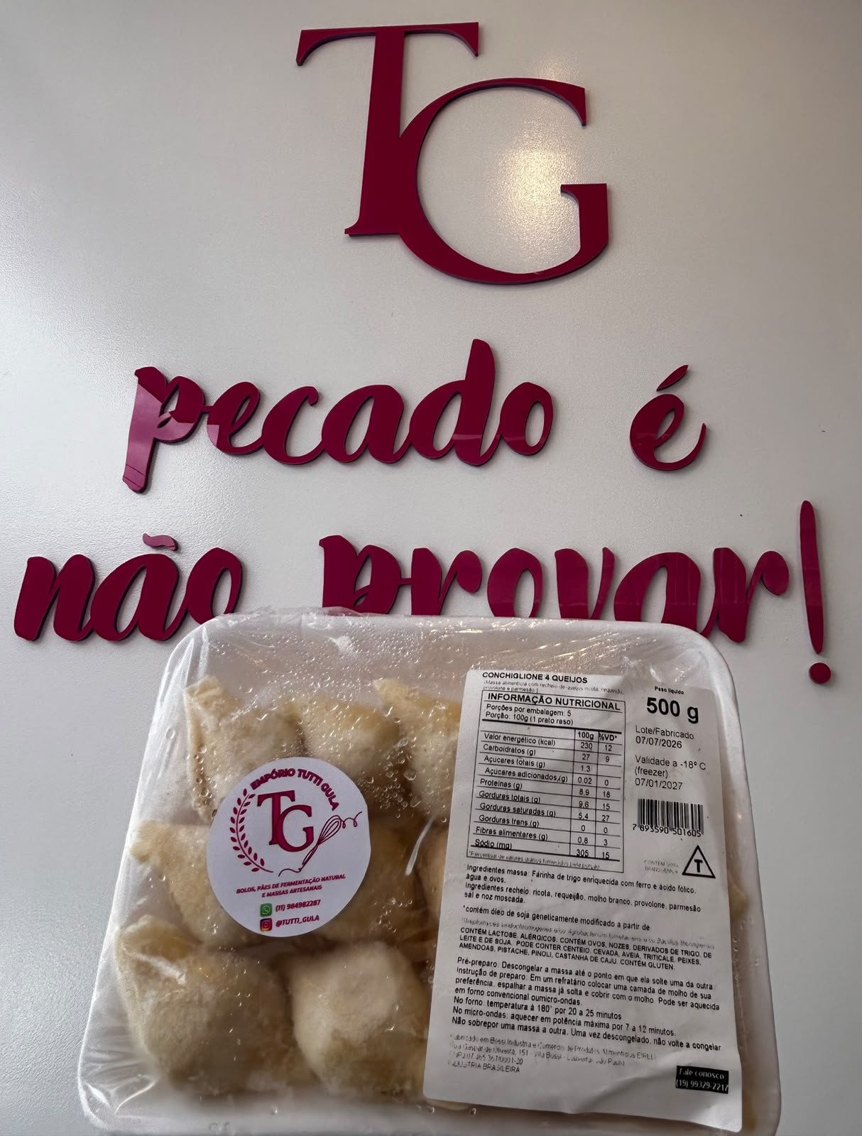 CONCHIGLIONE 4 QUEIJOS 500G