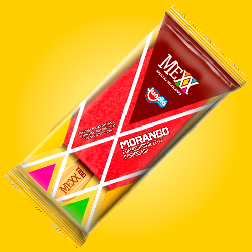 PALETA MEXX MORANGO COM LEITE CONDENSADO - 130ml