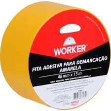 Fita Demarcação Amarela 48mmx15mt - Worker
