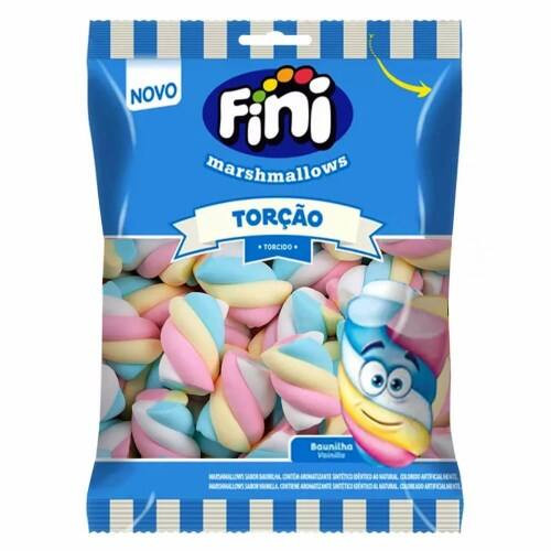 Marshmallows Torção Twist Baunilha Fini 250g