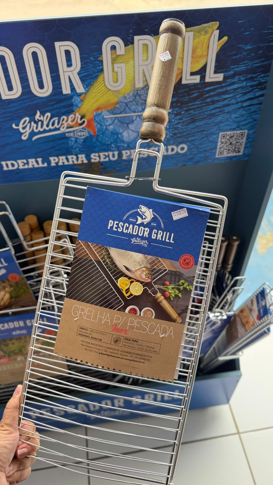 GRELHA INOX MEDIA P/ PESCADA