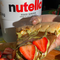 pizza pistache nutella c/ morango