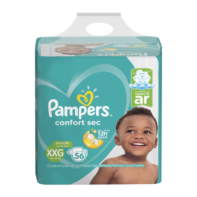 FRALDA PAMPERS CONFORTSEC BAG XXG