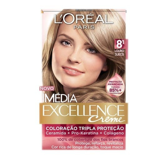 Tintura para Cabelo L'oréal Imédia Excellence Louro Sueco 8.1