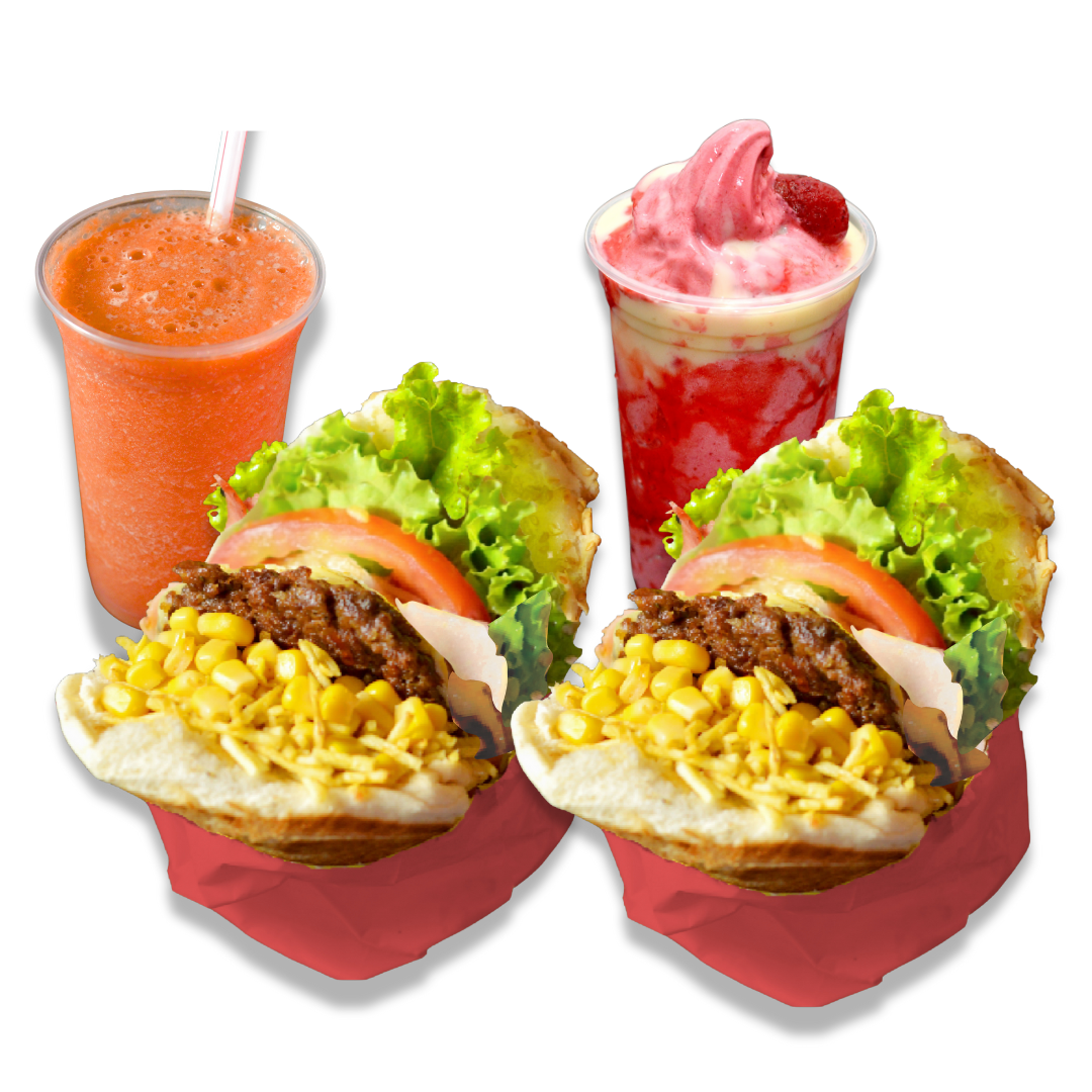 2 K-Prime + 1 Suco Acerola + 1 Moraguet