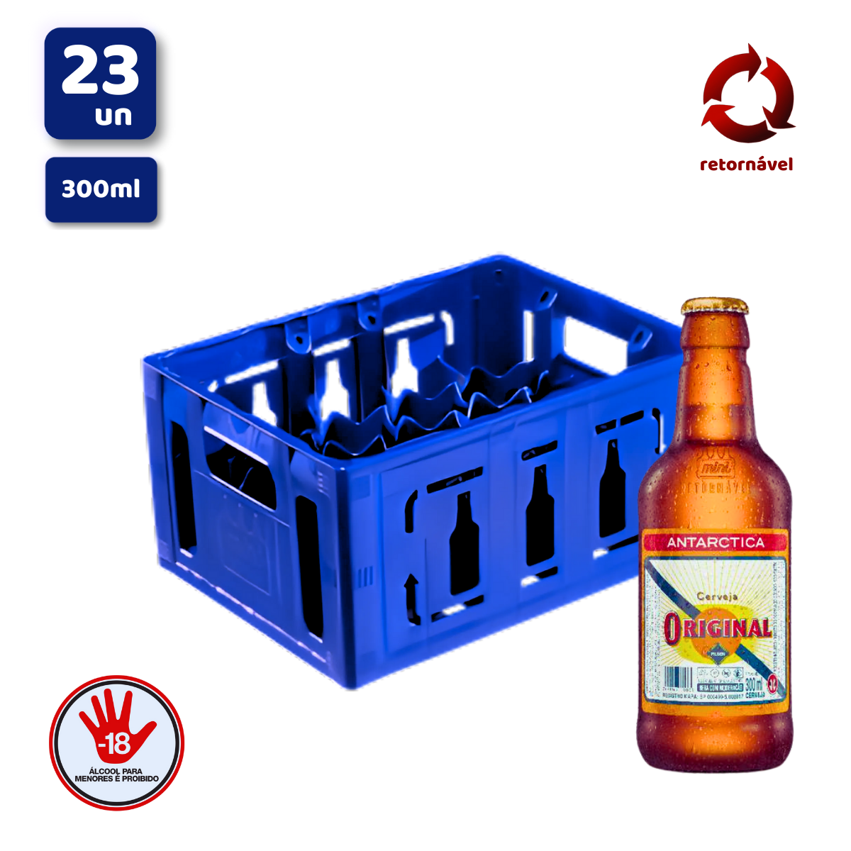 CERVEJA ORIGINAL GF 300ML APENAS O LIQUIDO PACK 23 UN