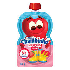 IOGURTE CHAMBINHO RECREIO POUCH MORANGO 100G