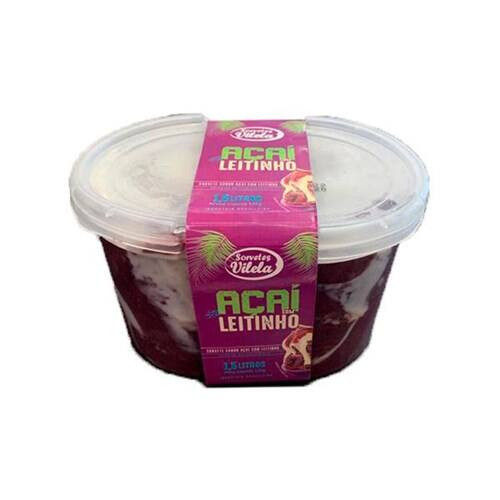 Sorverte Açai com Leitinho Vilela 1,5 Lt
