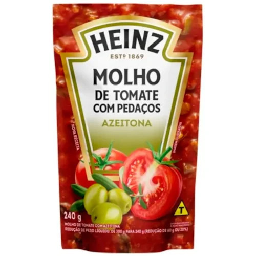 MOLHO DE TOMATE HEINZ C/ AZEITONA SC240G